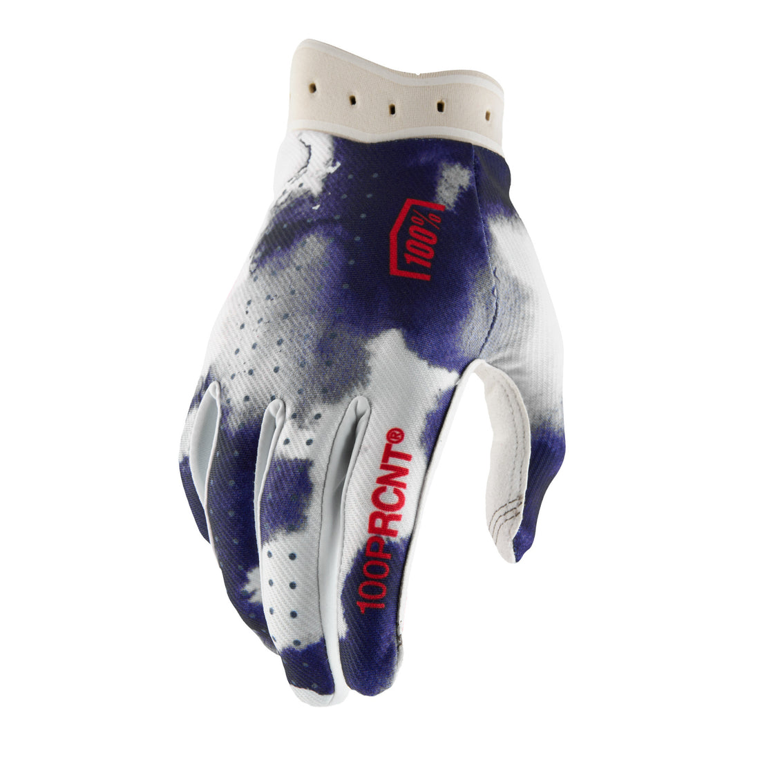 100% iTrack Gloves Blue/White