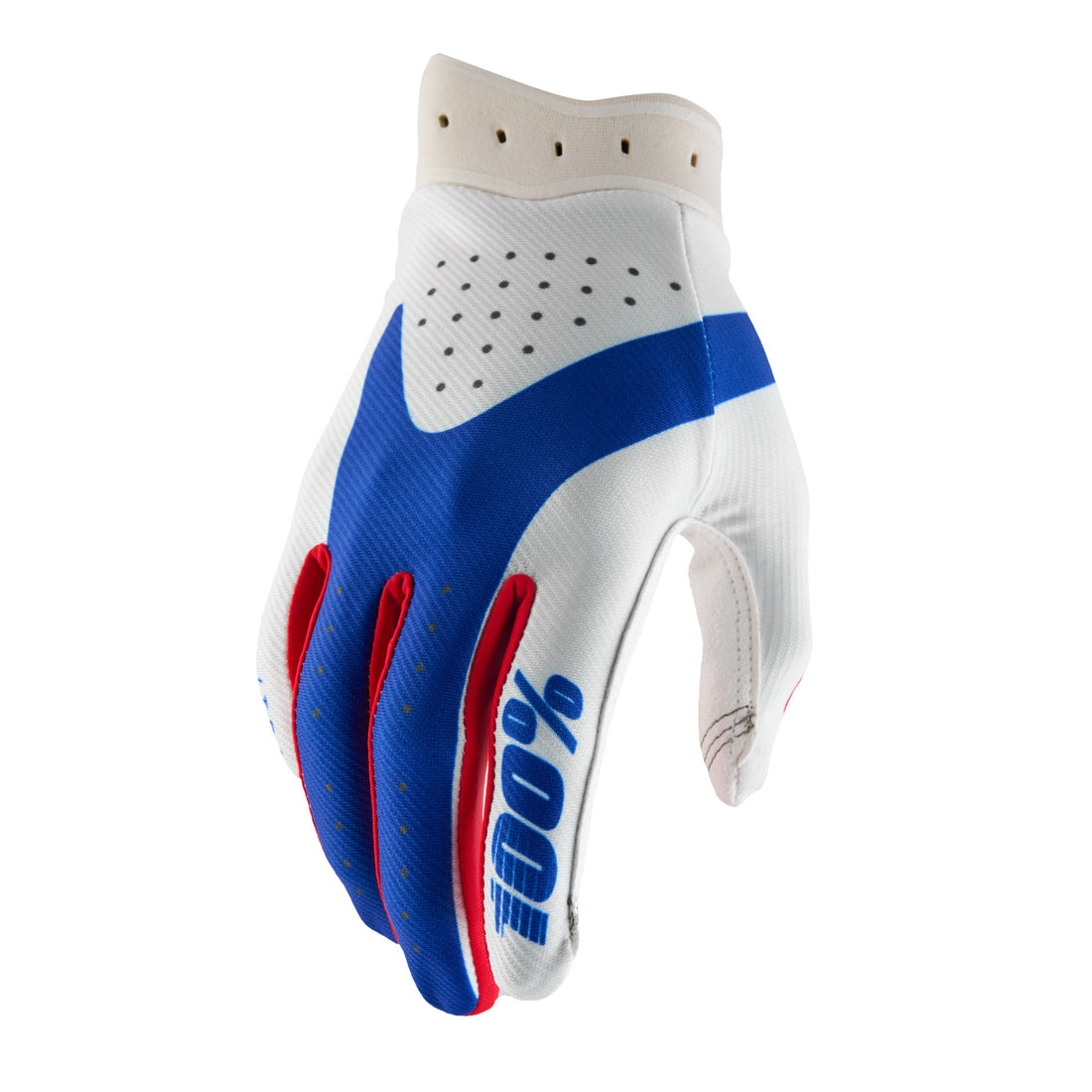 100% iTrack Gloves Red/White/Blue