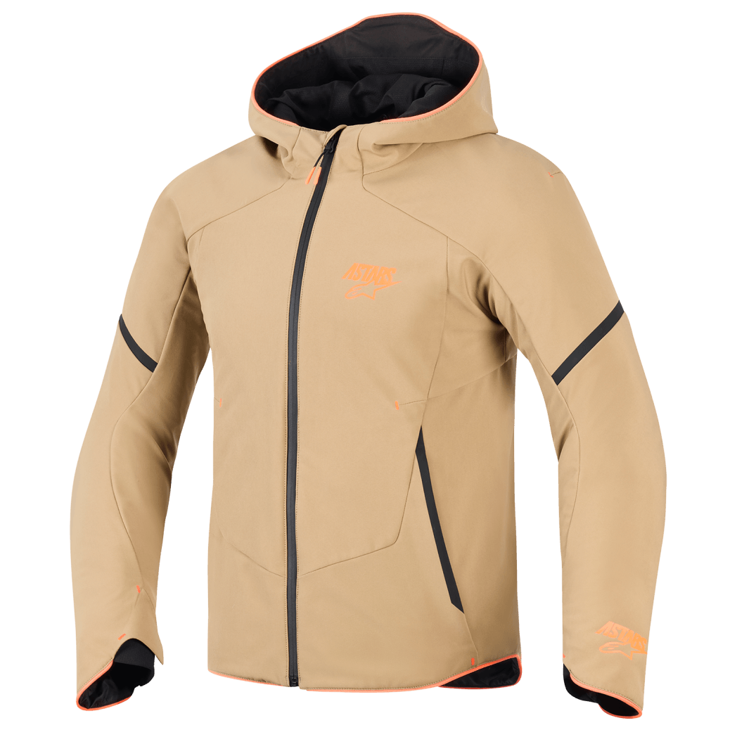 Alpinestars Aeroshell Waterproof Jacket Dark Khaki/Black/Orange Fluo