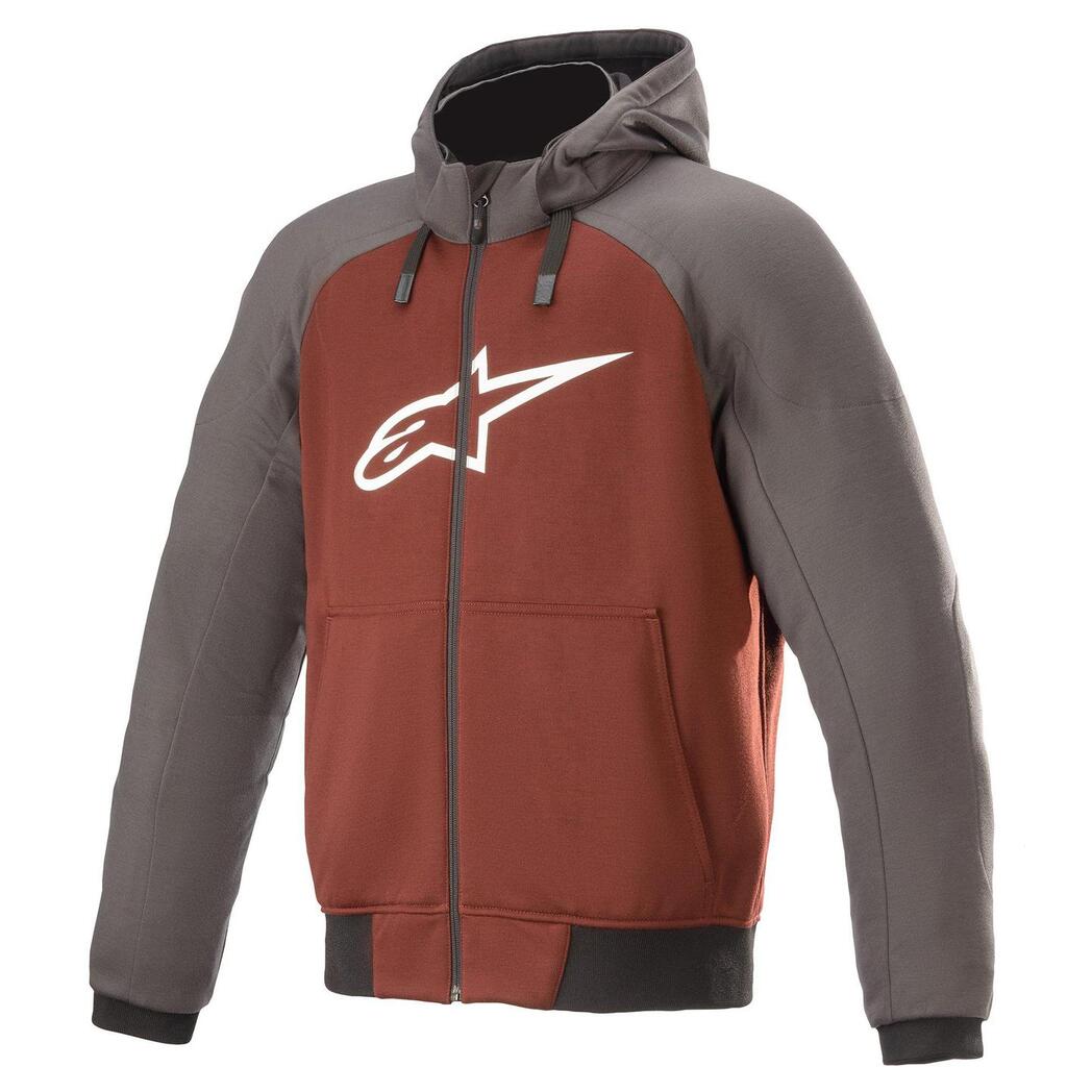 Alpinestars Chrome Sport Hoodie Tar Gray/Burgundy