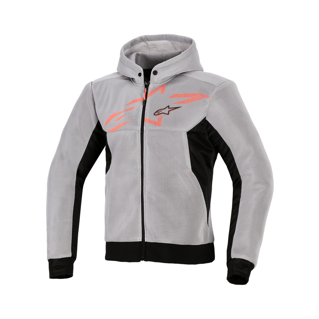 Alpinestars Chrome Superairflow Hoodie Black/Mid Gray/Red Fluo
