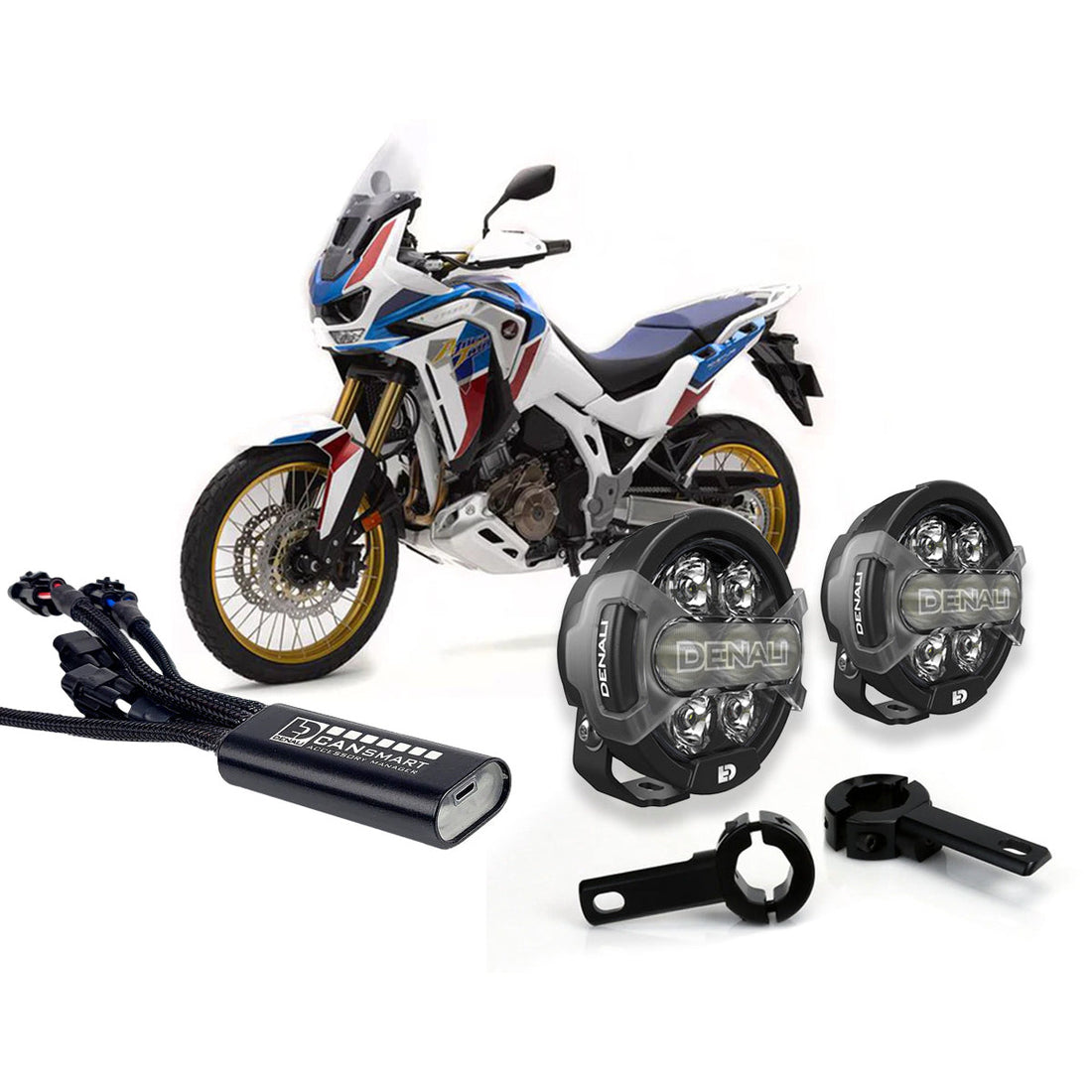 D7 Pro Premium Lighting Bundle w/ Crashbar Mounts for Honda Africa Twin CRF1100L & Adventure Sports ES '20-'26