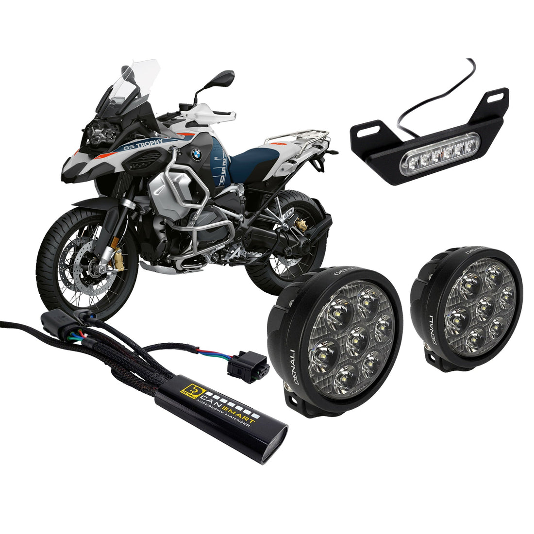 DENALI D7, B6 & Cansmart™ Lighting bundle for BMW R1250GS, GSA, RT, RS, R, & most R1200 models