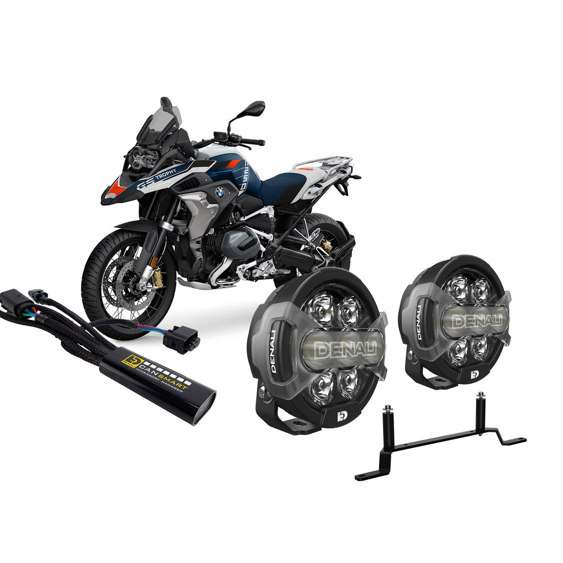 DENALI D7 PRO CANsmart™ Bundle to fit your BMW R1250GS '19-'23 & R1200GS '13-'18