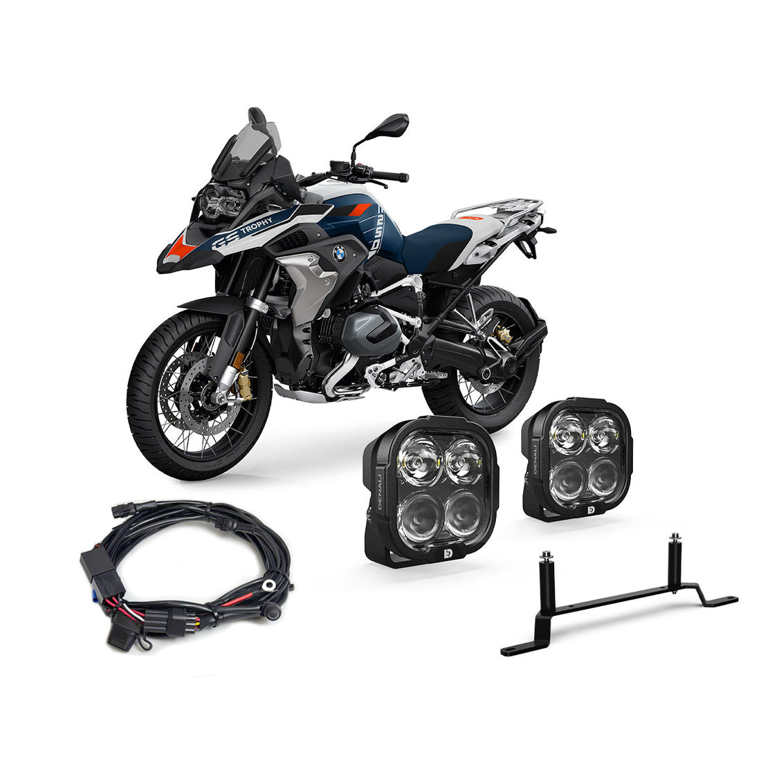 DL4 Essential Lighting Bundle for BMW R1200GS LC '13-'18, R1200GS Rallye '17 & R1250GS '19-'24
