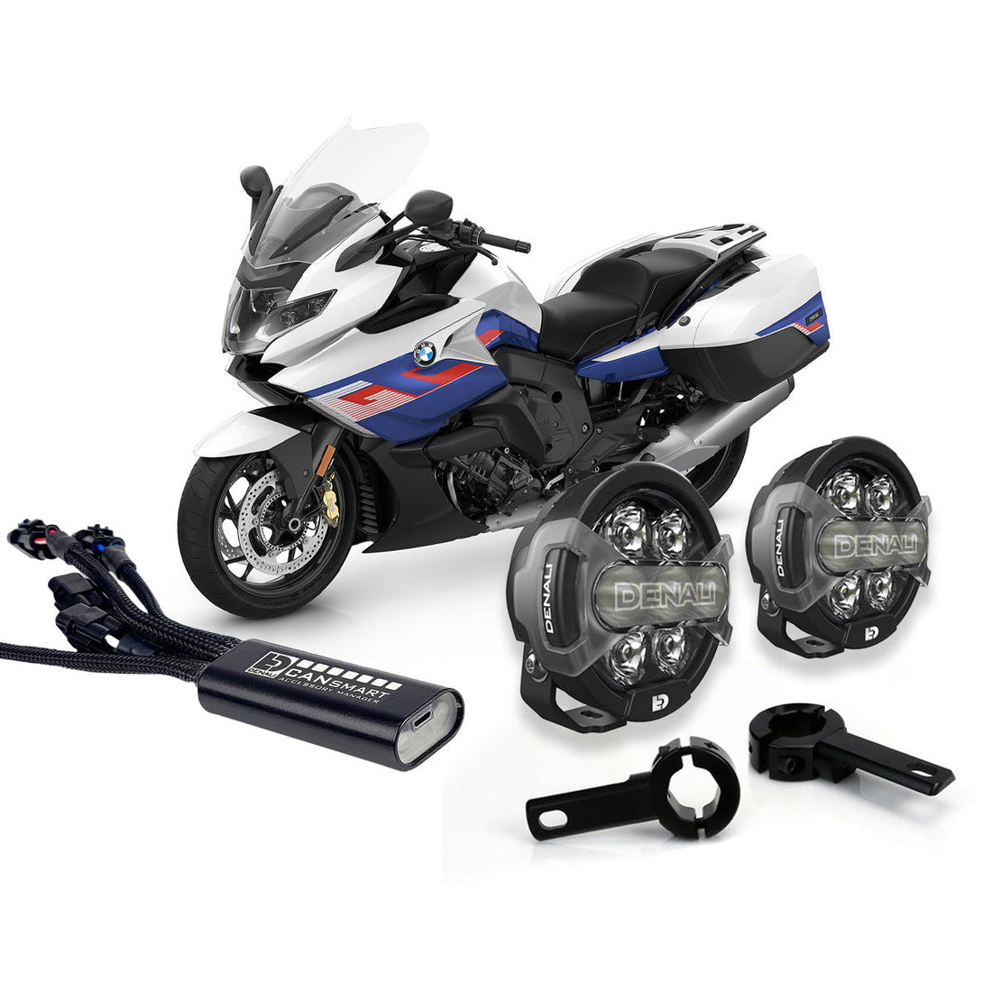 D7 Pro Premium Lighting Bundle w/ Crashbar Mounts for BMW K1600, R nineT, R 18, S1000XR, F900XR, F800GS, F850GS & F750GS Seri