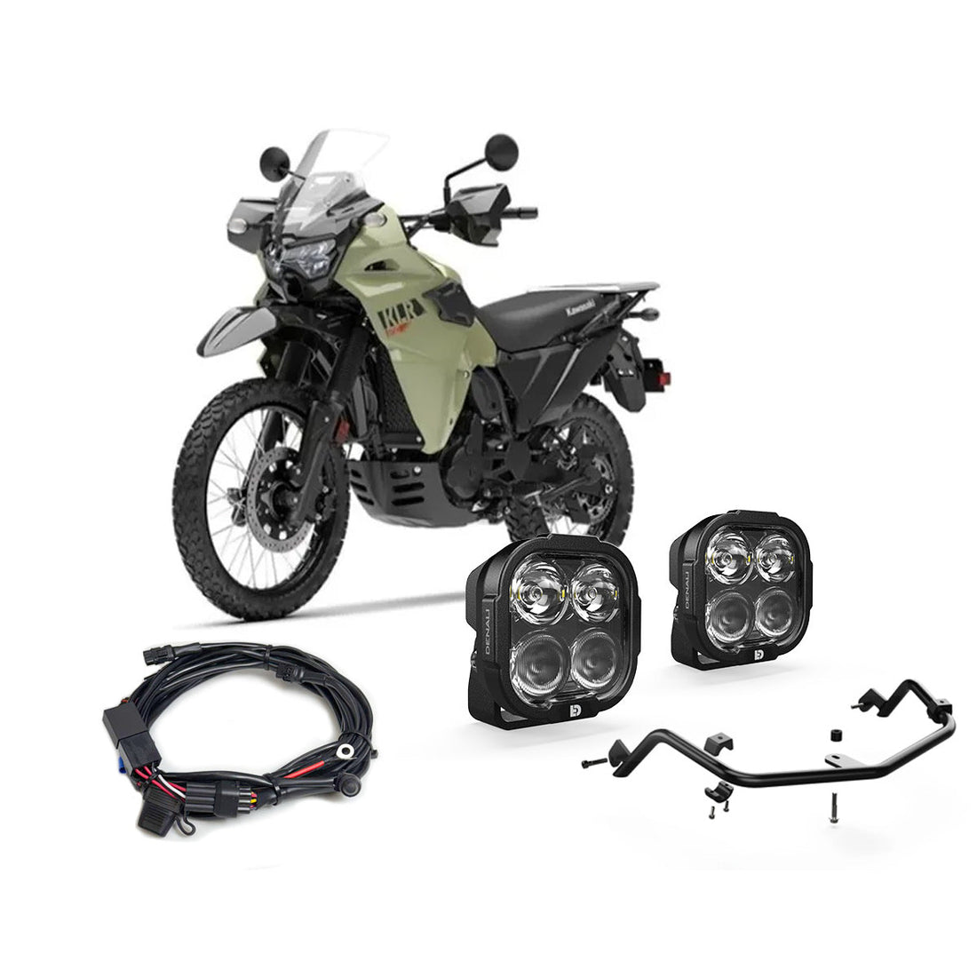 DL4 Essential Lighting Bundle for Kawasaki KLR650 & KLR650S '22-'26