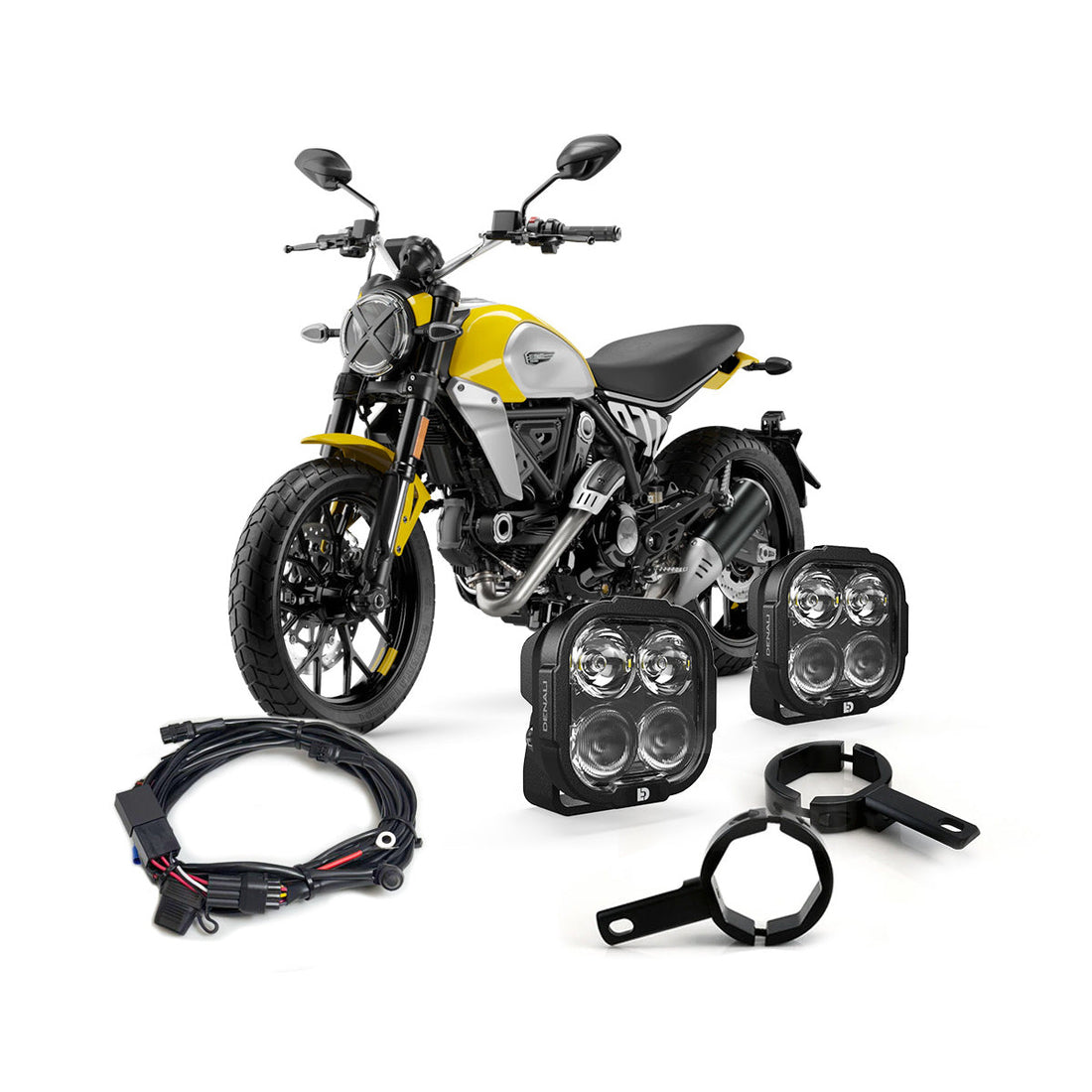 DL4 Essential Lighting Bundle for Ducati Scrambler 800 '15-'25 & Scrambler 1100 '18-'25