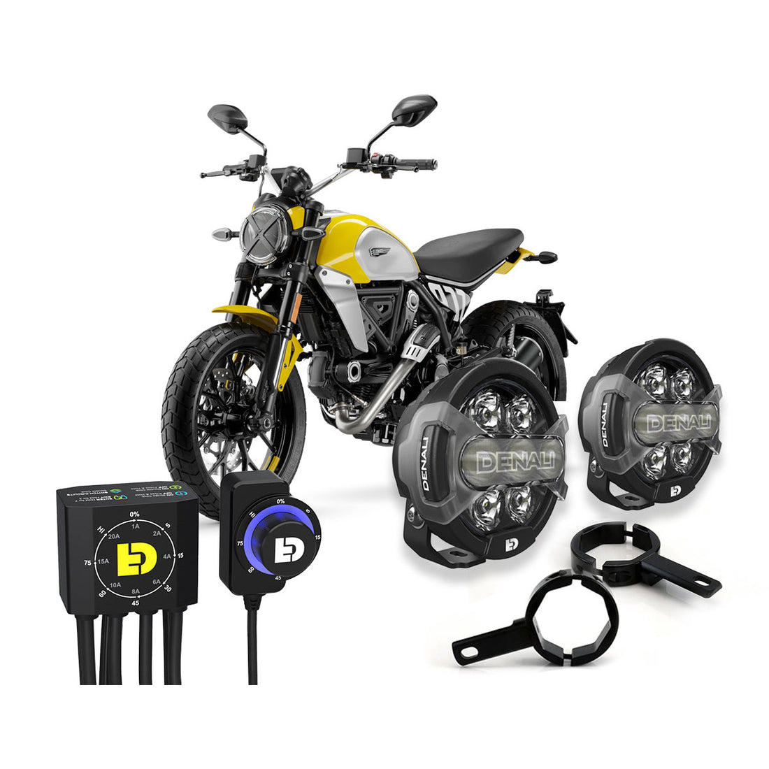 D7 Pro Premium Lighting Bundle for Ducati Scrambler 800 '15-'25 & Scrambler 1100 '18-'25