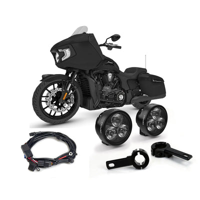 D3 Essential Lighting Bundle w/ Engine Guard Mounts for Indian Chieftain, Challenger & Pursuit Series '15-'26