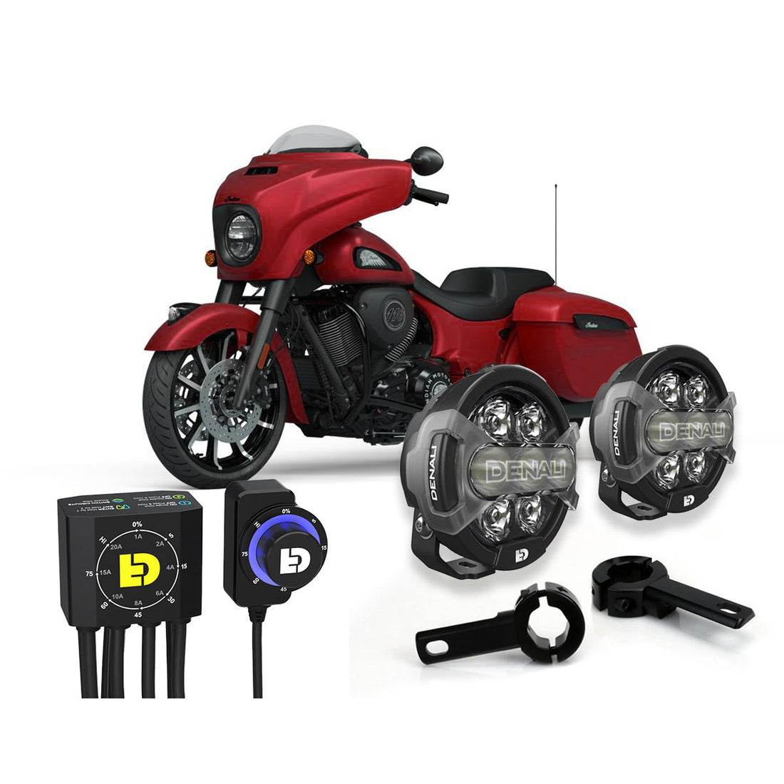 D7 Pro Premium Lighting Bundle for Indian Chieftain, Challenger & Pursuit Series '15-'26