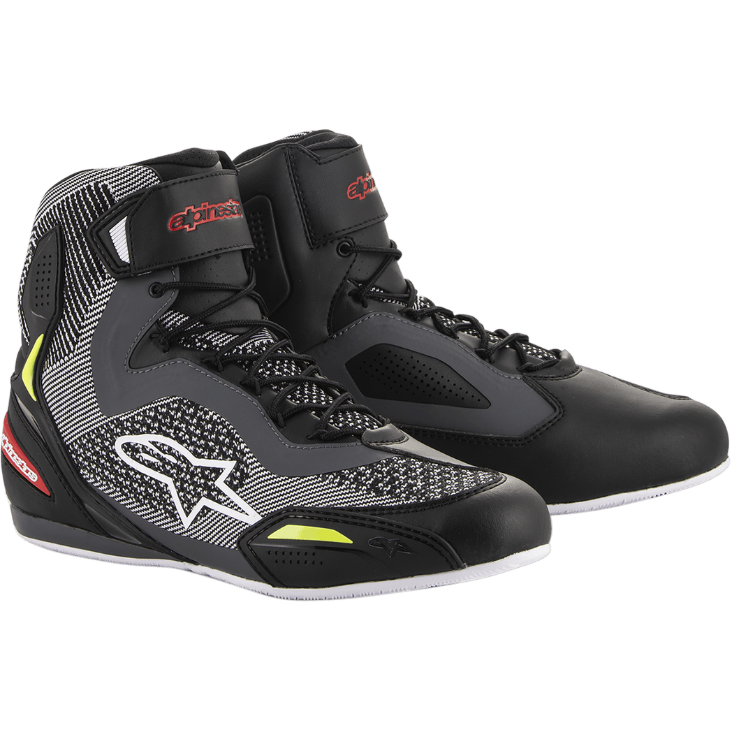 Alpinestars Faster-3 Rideknit Riding Shoes Black/Gray/Yellow Fluo