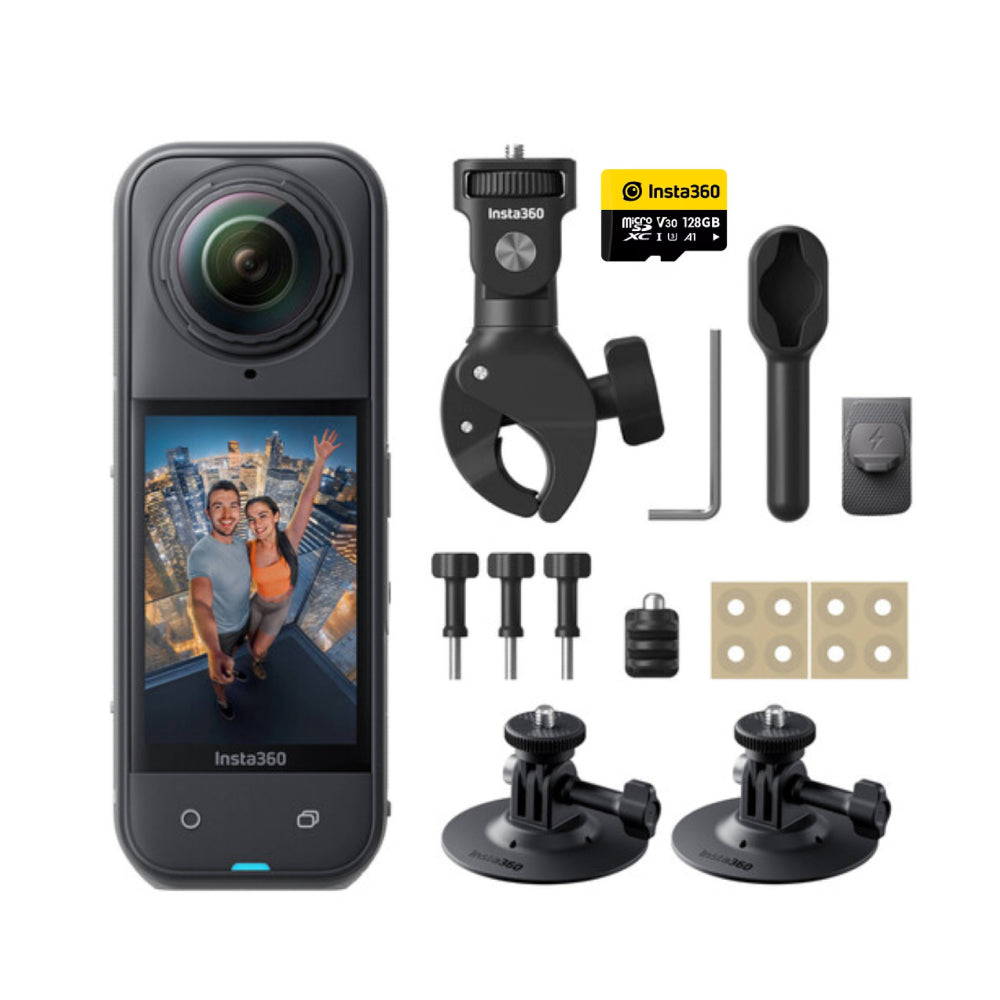 Insta360 X5 Motorcycle Bundle - box contents