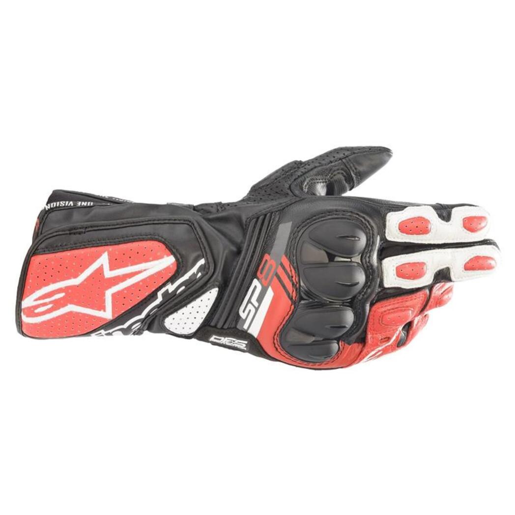 Alpinestars SP-8 V3 Gloves Black/White/Bright Red