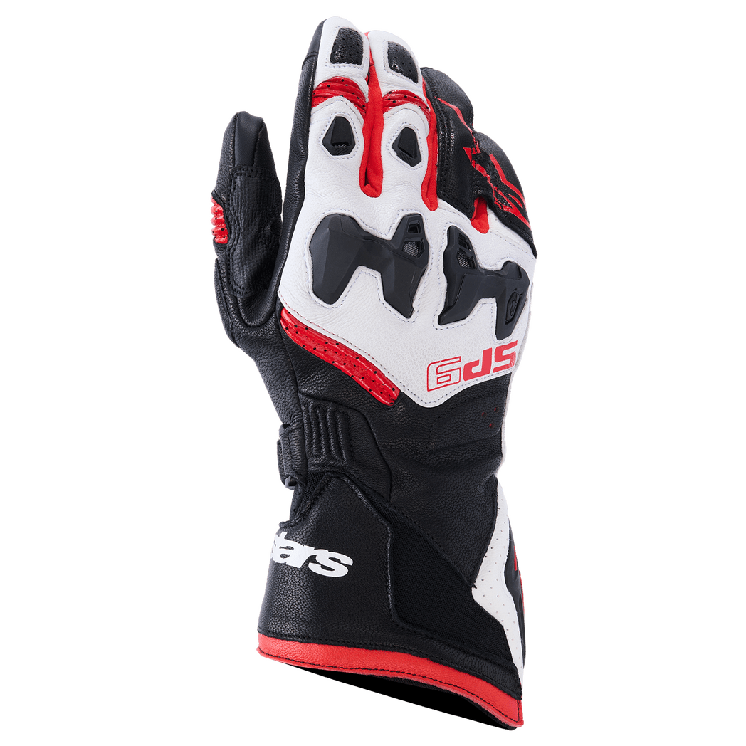 Alpinestars SP-9 Gloves Black/Red Fluo/White