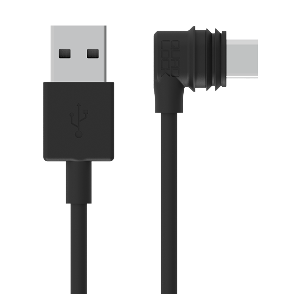 Quad Lock Weatherproof Wireless Charging Head USB Cable - Right Angle