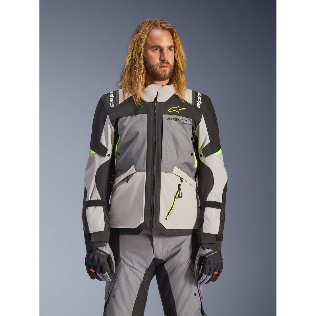 Alpinestars Andes V4 Drystar Jacket Dark Gray/Ice Gray/Black/Yellow Fluo