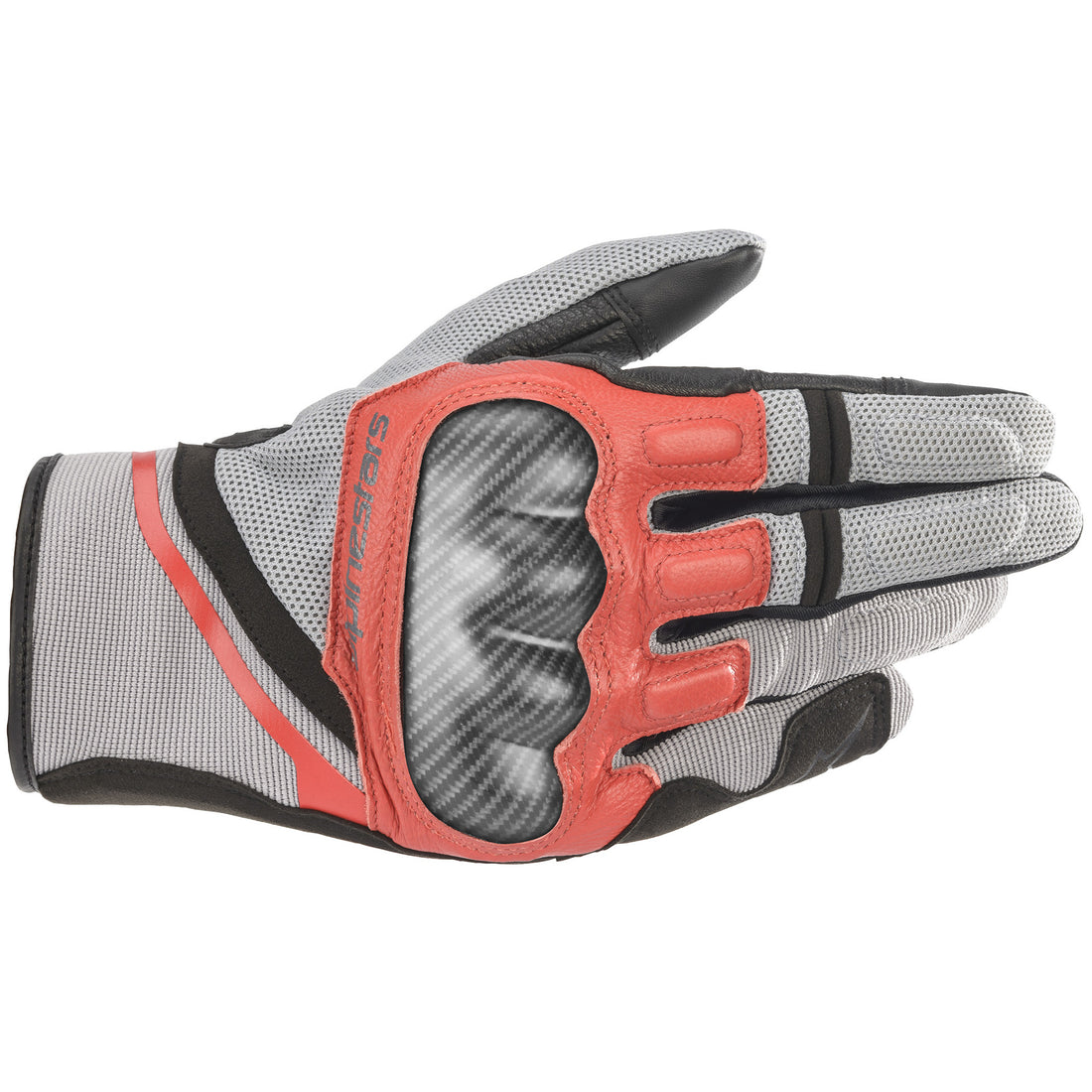 Alpinestars Chrome Gloves, Gray / Black / Red