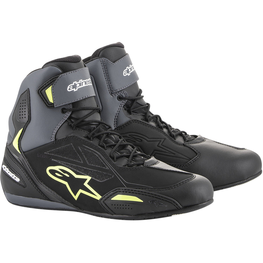 Alpinestars Faster-3 Drystar Riding Shoes Black/Gray/Yellow