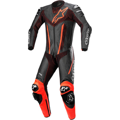 Alpinestars Fusion 1-Piece Suit Black/Red Fluo