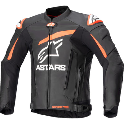 Alpinestars GP Plus v4 Leather Jacket Black/Red Fluo/White