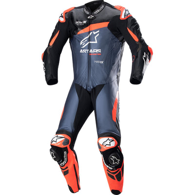 Alpinestars GP Plus v4 Leather Suit Black/Red Fluo/Dark Blue