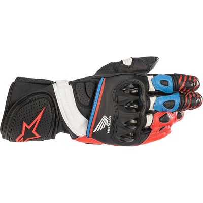 Alpinestars Honda GP Plus R v2 Gloves Black/Bright Red/Blue