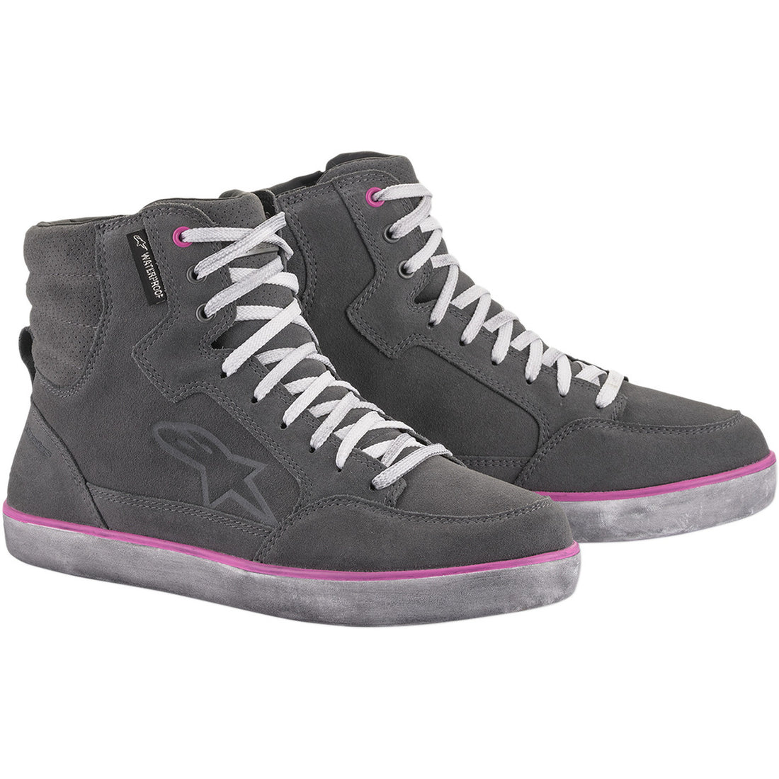 Alpinestars J-6 Waterproof Women's Shoes Gray/Pink