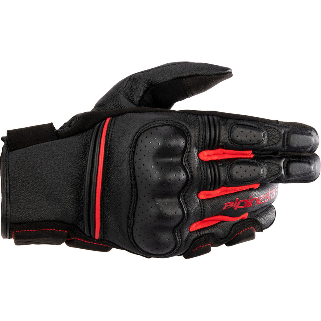 Alpinestars Phenom Leather Gloves Black/Bright Red