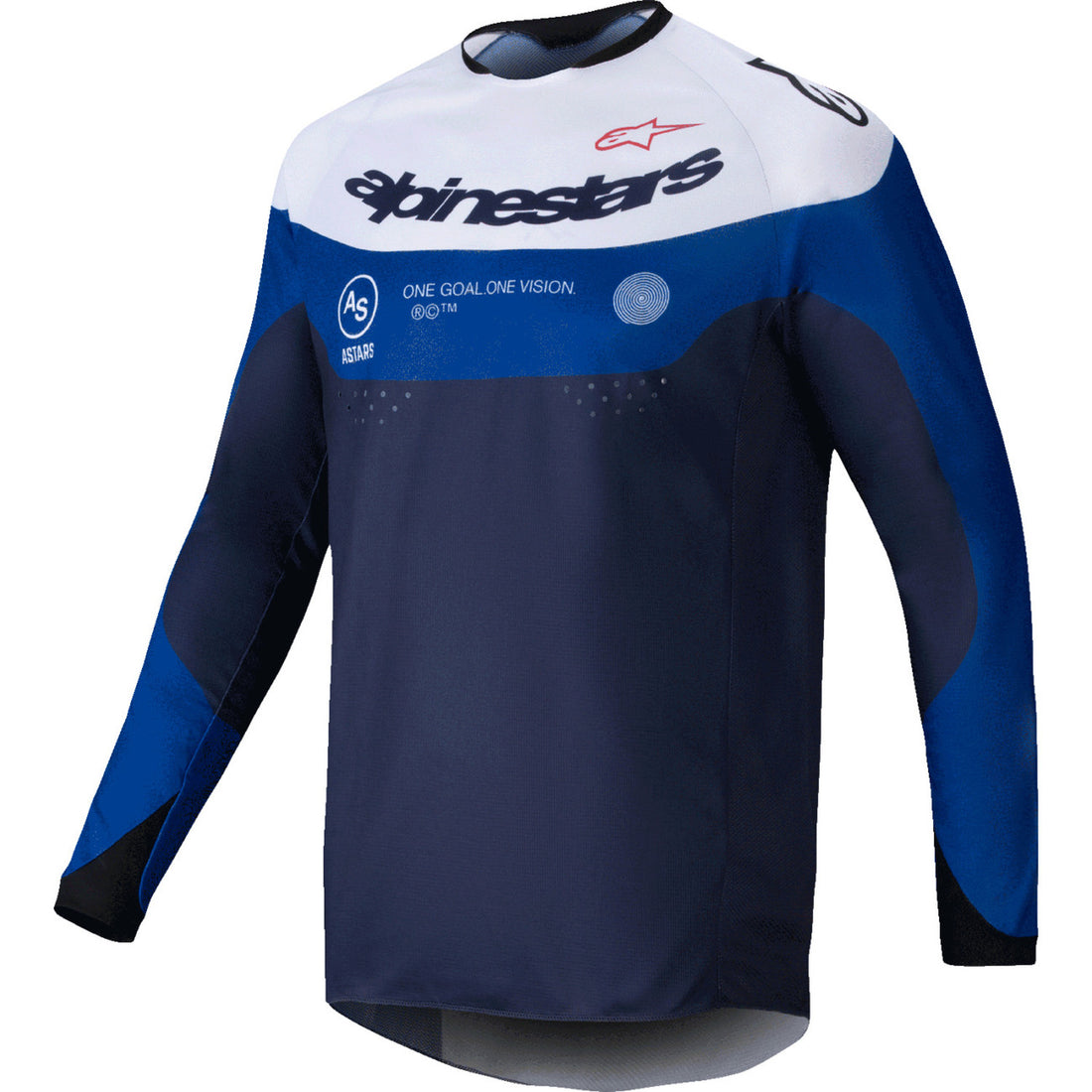 Alpinestars Pro-Dura Long-Sleeve Jersey Navy/Bright Blue/White