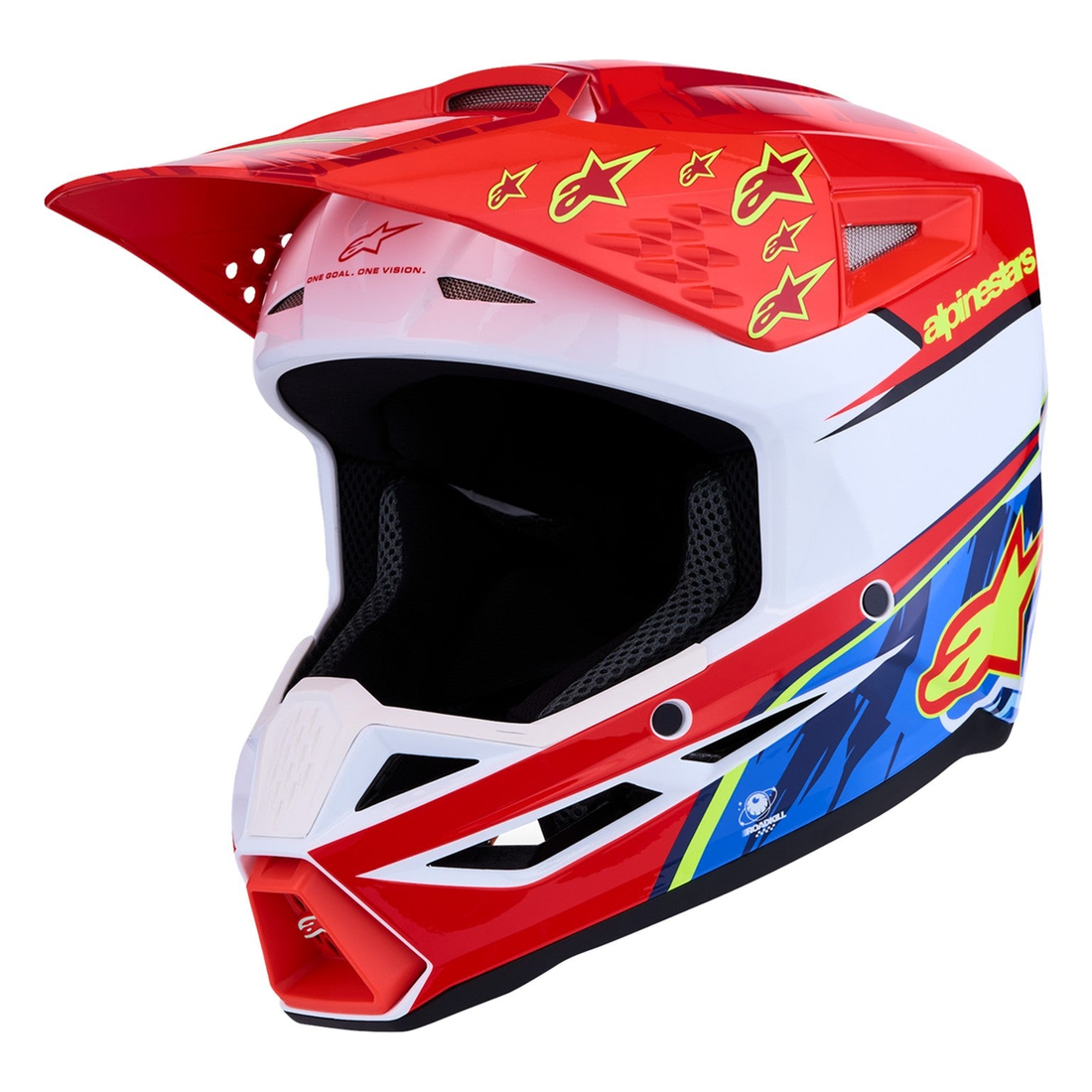 Alpinestars SM3 Falcon Red Fluo/White/Blue/Yellow Fluo