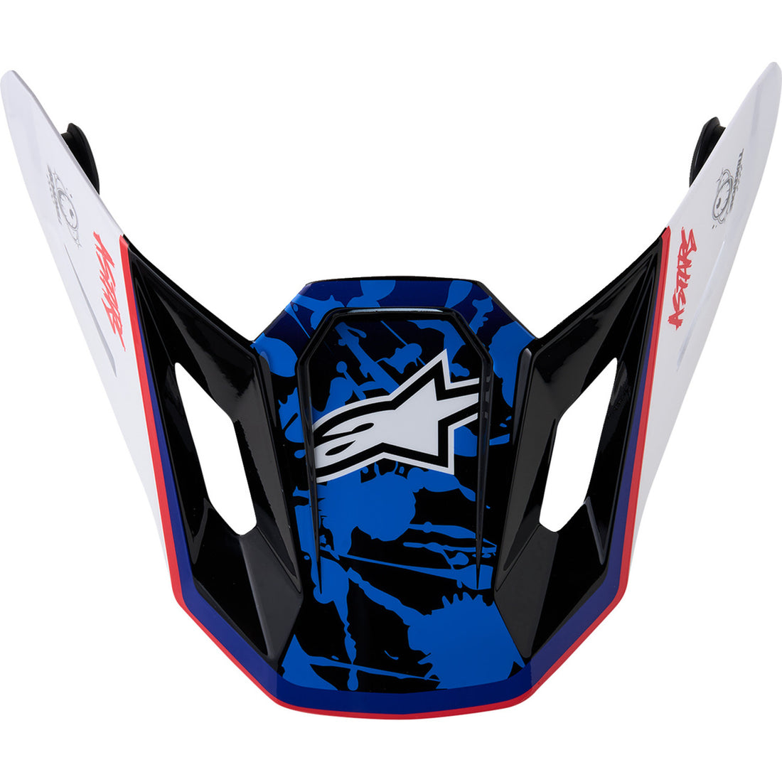 Alpinestars SM7 Helmet Visor, Blaster White/Blue/Red