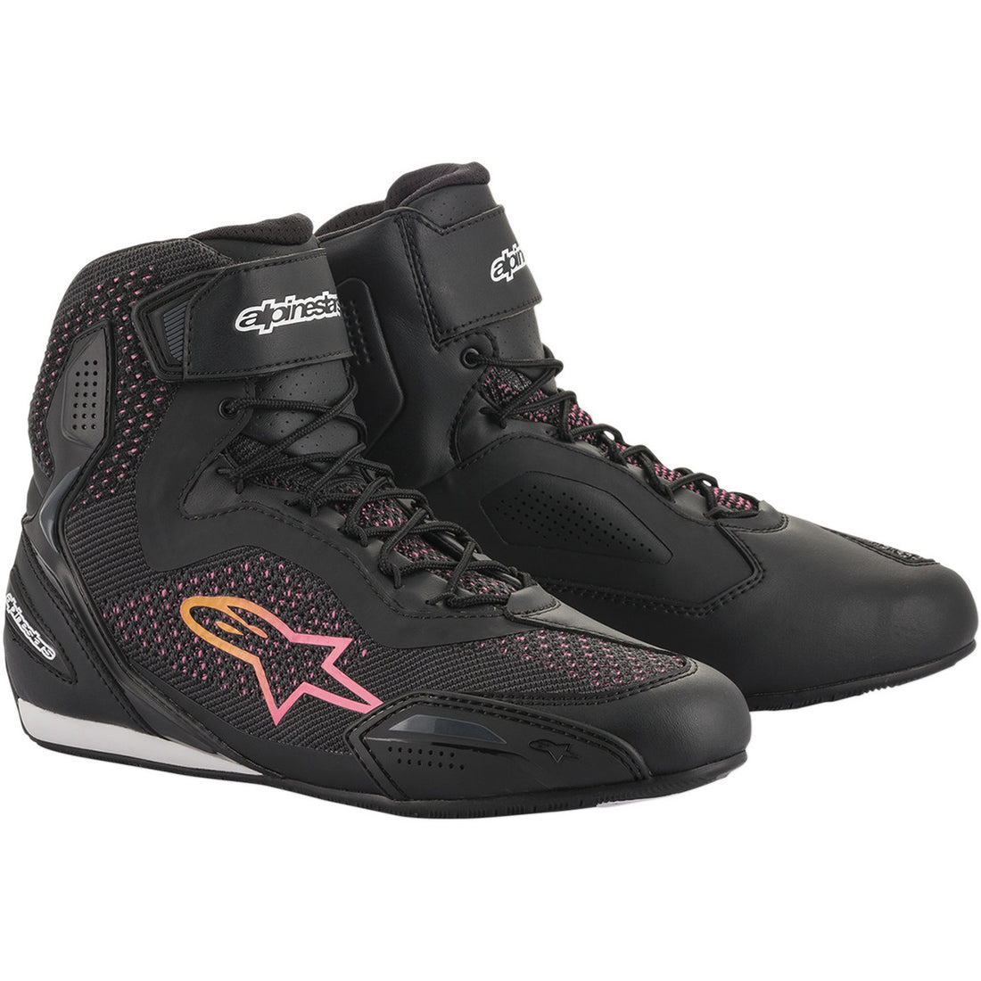 Alpinestars Stella Faster-3 Rideknit Shoes Black/Yellow/Pink