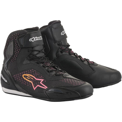 Alpinestars Stella Faster-3 Rideknit Shoes Black/Yellow/Pink