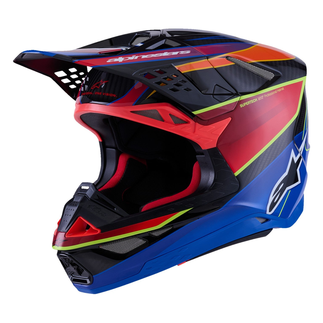 Alpinestars Supertech M10 Era MIPS® Gloss Blue/Red/Yellow Fluo