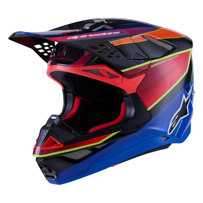 Alpinestars Supertech M10 Era MIPS® Gloss Blue/Red/Yellow Fluo
