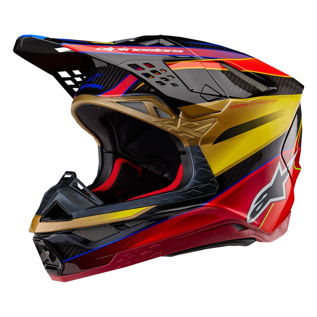Alpinestars Supertech M10 Era MIPS® Gloss Gold/Yellow/Rio Red