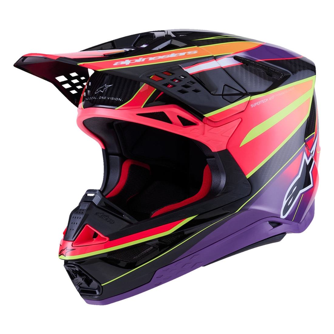 Alpinestars Supertech M10 Era MIPS® Gloss Pink/Violet/Yellow Fluo