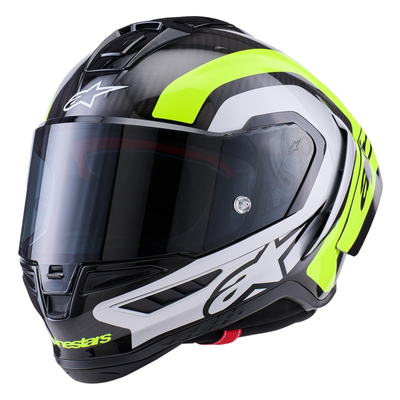 Alpinestars Supertech R10 Arius Gloss Black/Silver/Yellow Fluo