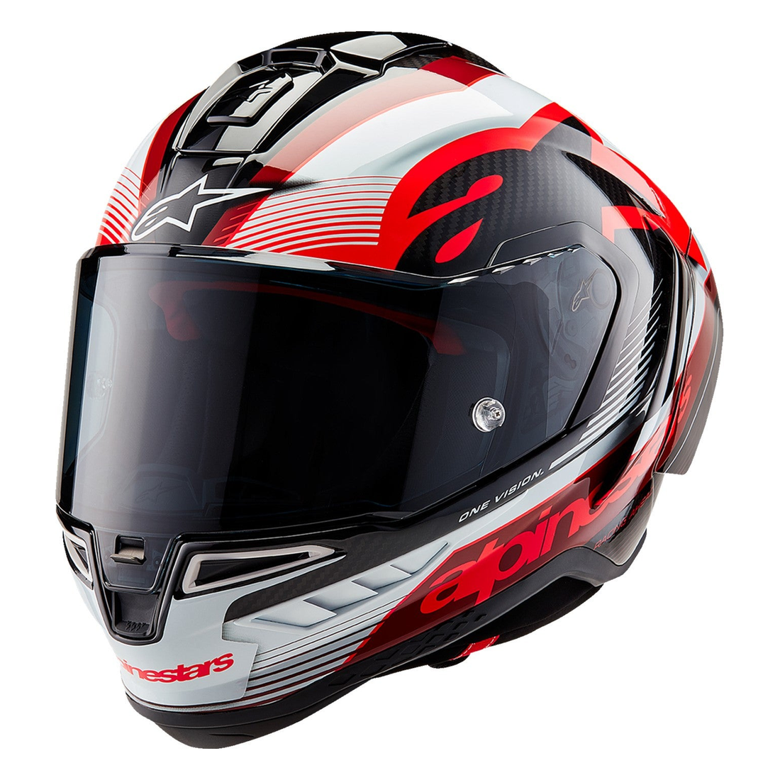Alpinestars Supertech R10 Team Black/Carbon Red/Gloss White