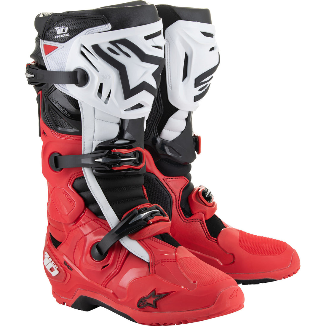 Alpinestars Tech 10 Enduro Boots Bright Red/Black/White