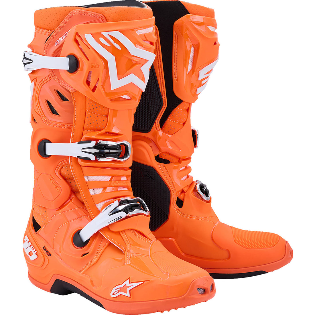 Alpinestars Tech 10 Supervented Boots Fluorescent Orange/Black/White