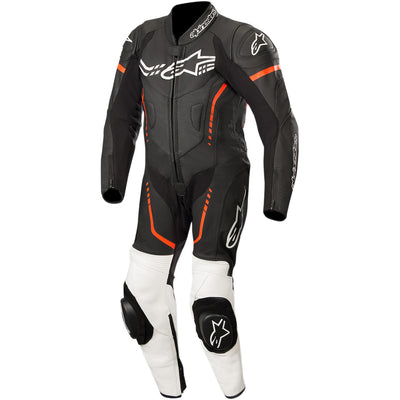 Alpinestars Youth GP Plus 1-Piece Leather Suit Black/White/Red Fluorescent