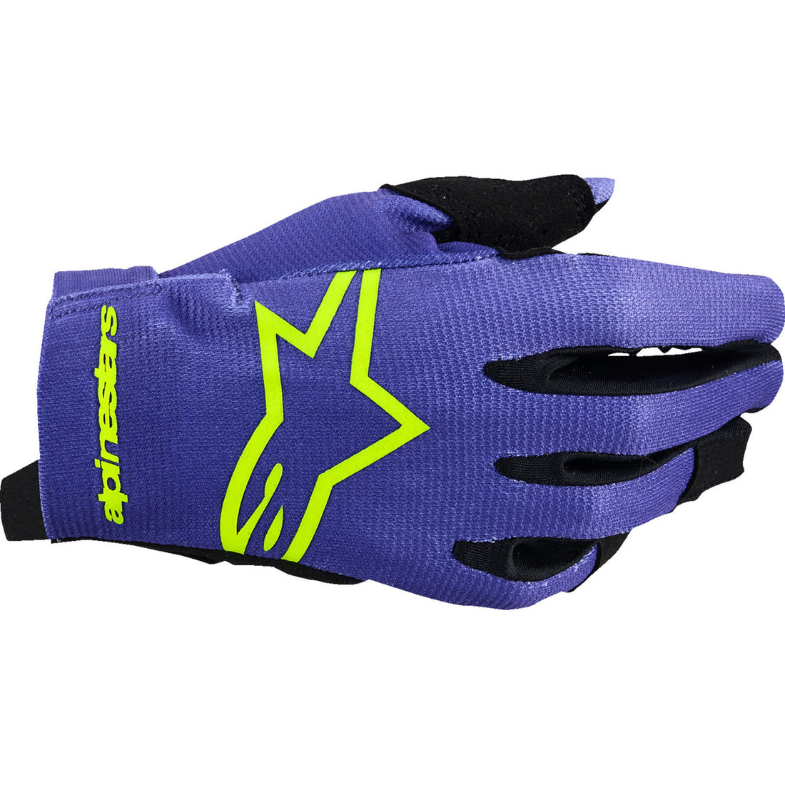 Alpinestars Youth Radar Gloves Purple/Fluo Yellow