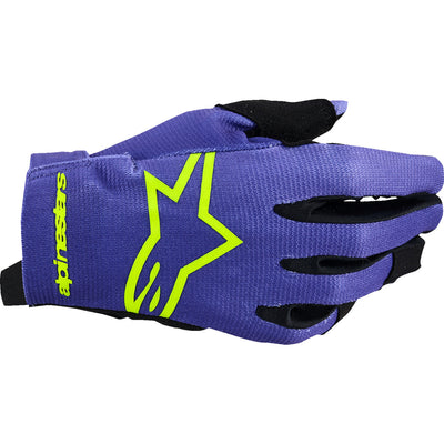 Alpinestars Youth Radar Gloves Purple/Fluo Yellow
