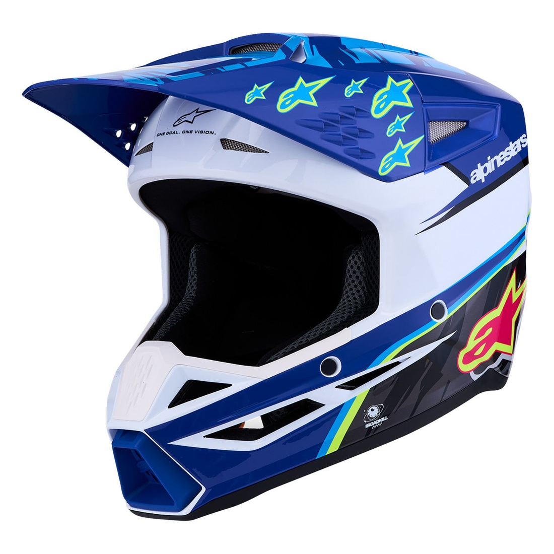 Alpinestars Youth SM3 Falcon Blue/White/Black/Pink Fluo
