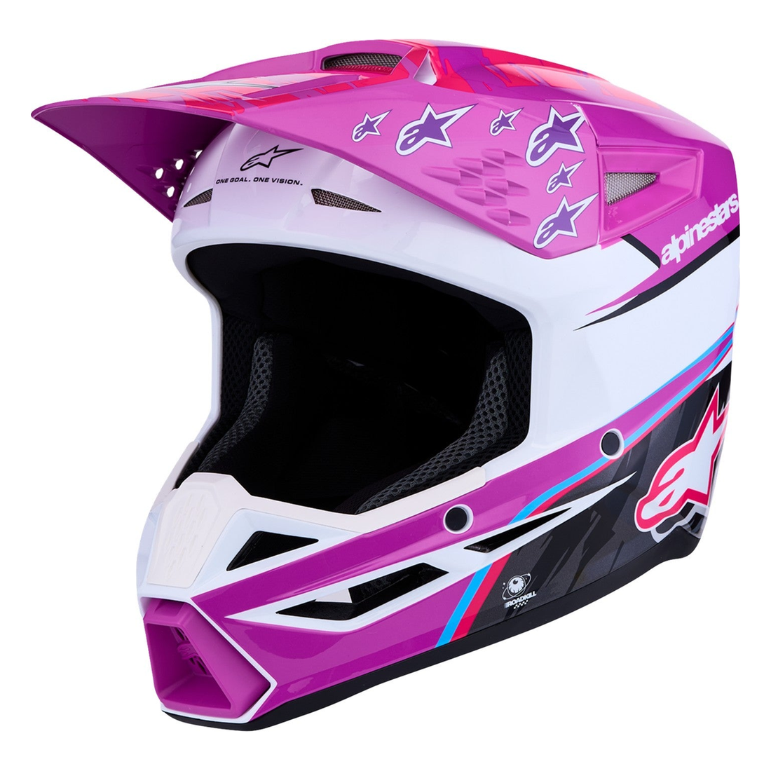 Alpinestars Youth SM3 Falcon Purple/White/Black/Pink Fluo