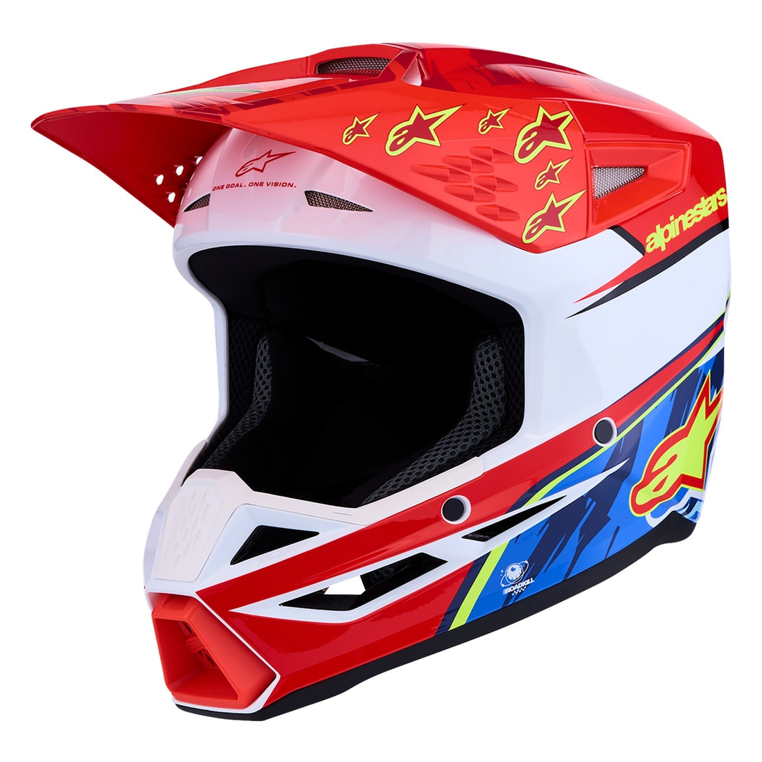 Alpinestars Youth SM3 Falcon Red Fluo/White/Blue/Yellow Fluo