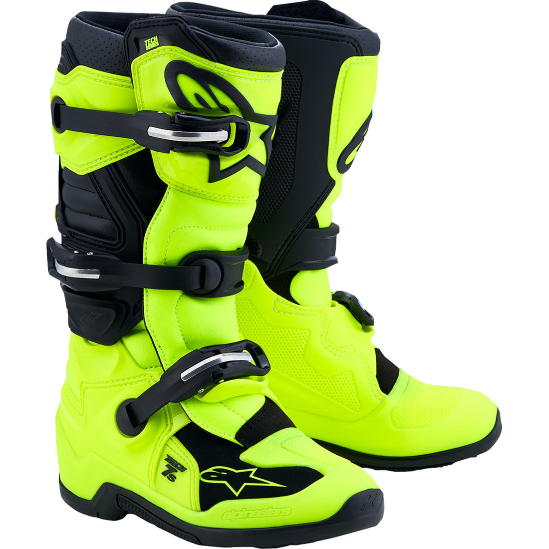 Alpinestars Youth Tech 7S Boots Fluorescent Yellow/Black