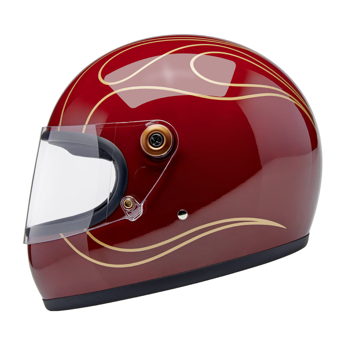 Biltwell Gringo S Flames Gloss Garnet Red